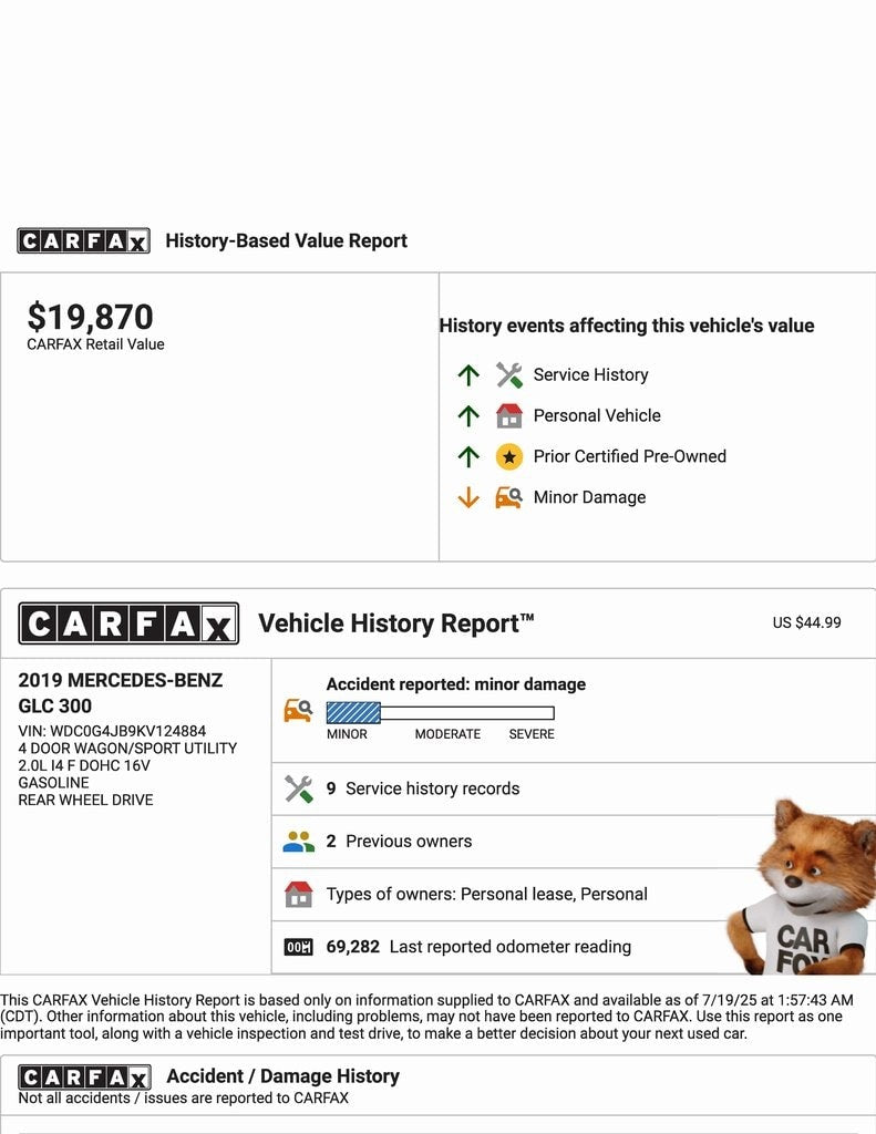 Used 2019 Mercedes-Benz GLC GLC 300 SUV - Silver