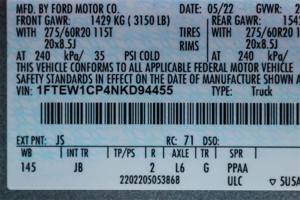 Certified Pre-Owned 2022 Ford F-150 XL SuperCrew 4x2 - Iconic Silver