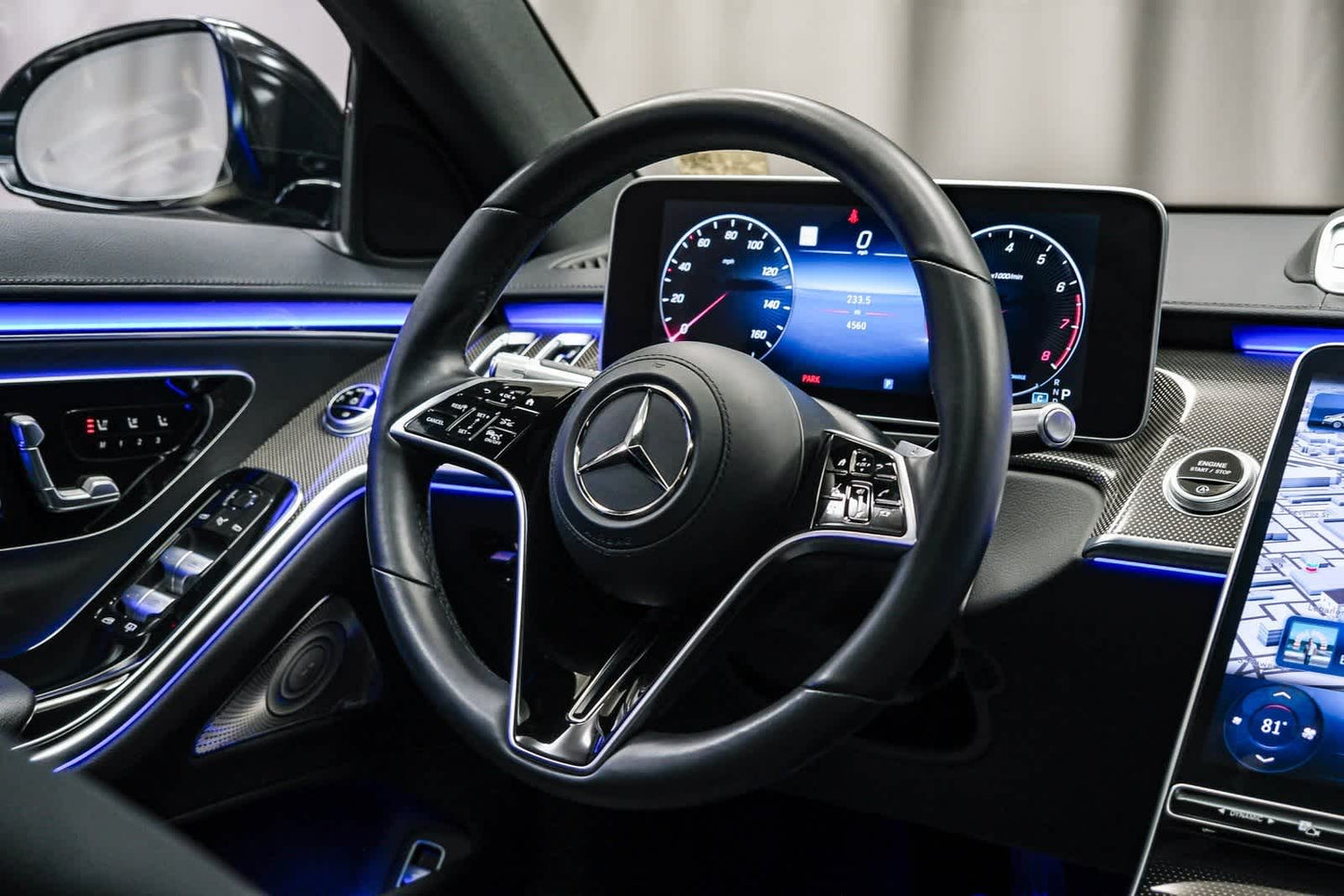 4,549 Miles - Certified Pre-Owned 2023 Mercedes-Benz S 500 Sedan AWD 4MATIC® - MANUFAKTUR Selenite Grey Magno/Black