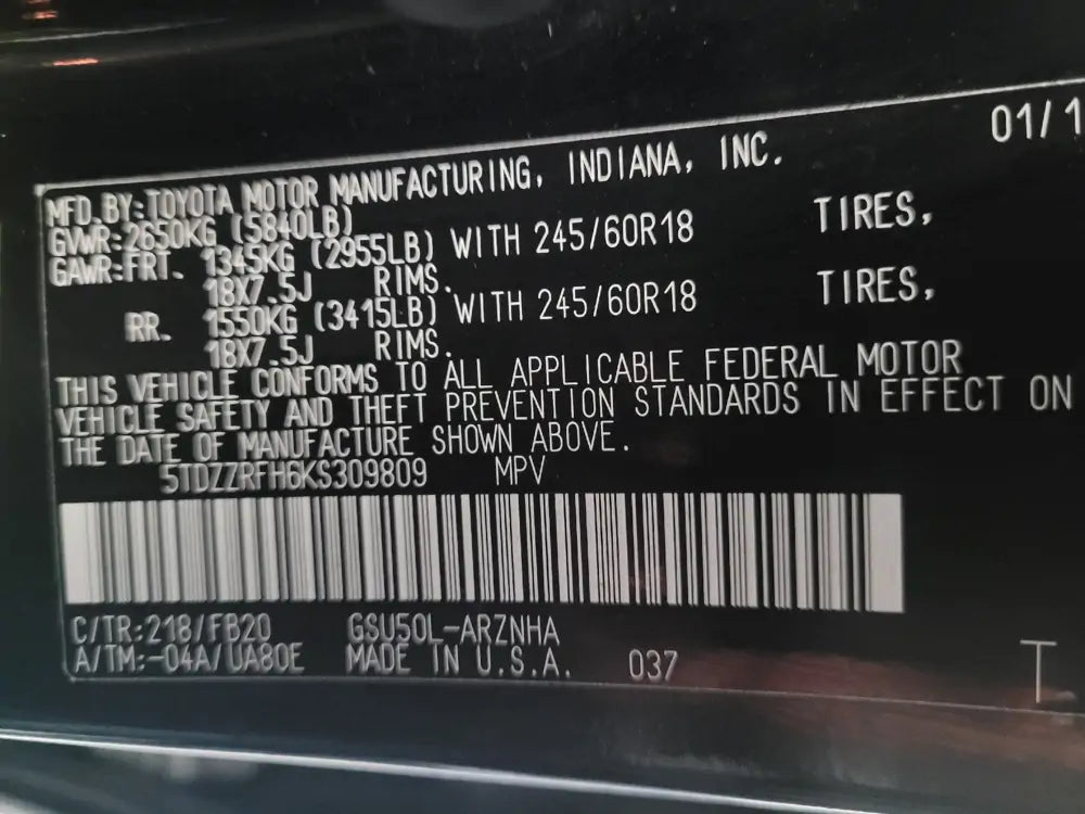 2019 Toyota Highlander LE - 144,251 Miles | Stock #1010224013